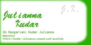 julianna kudar business card